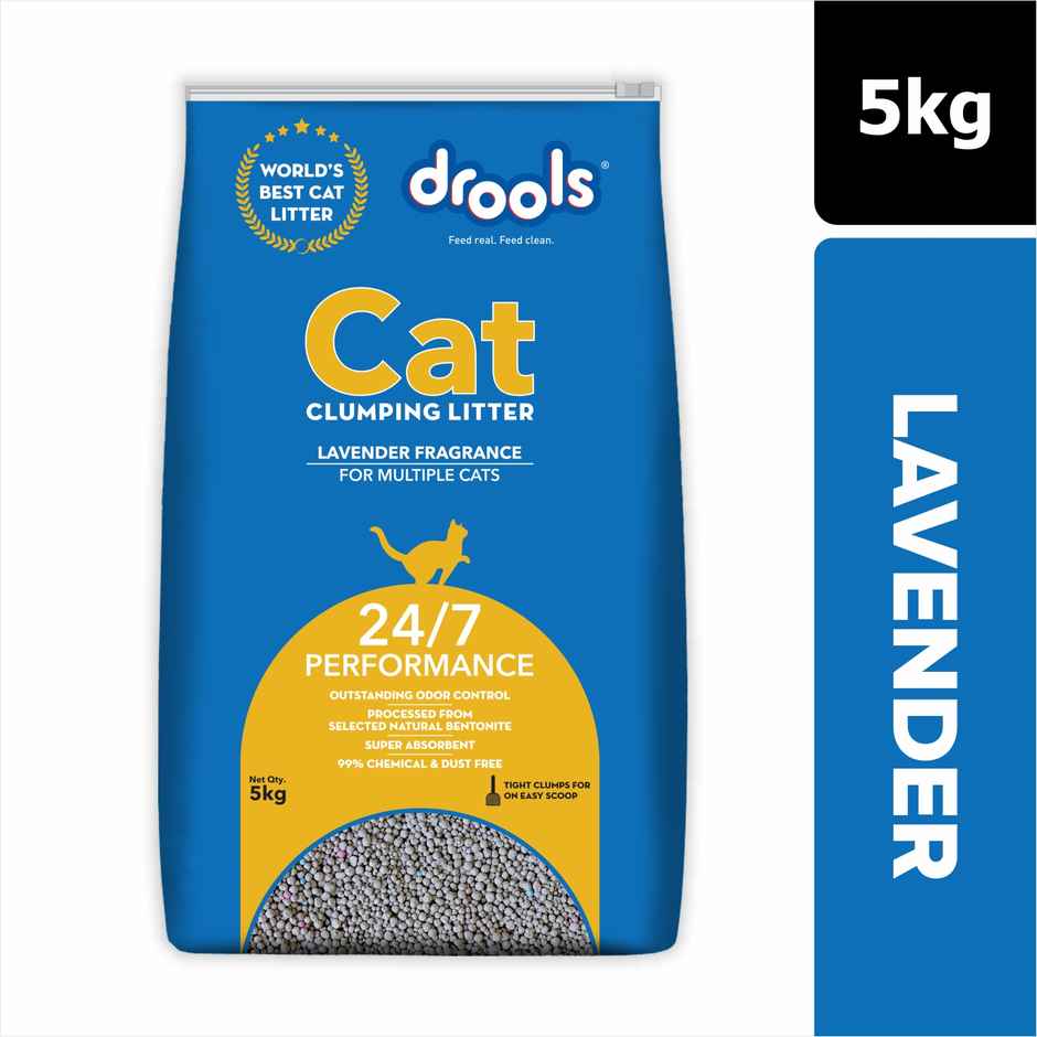 Drools Clumping Lavender Fragrance Pet Cat Litter (For Multiple Cats)