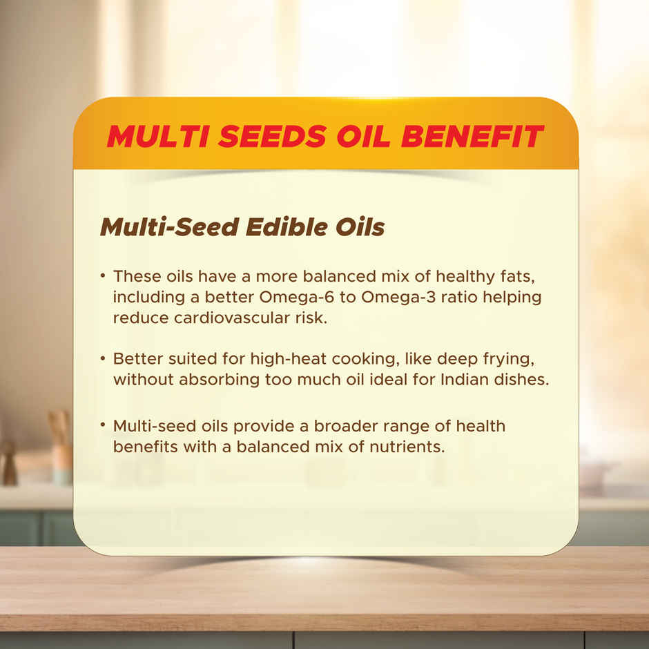 Saffola Total Refined Rice bran & Sunflower oil | Helps Manage Cholesterol | Heart Pro