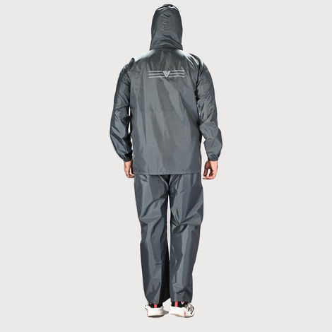 Lux Venus Plain Tapping Rain Suit for Men - Dark Grey | XXL