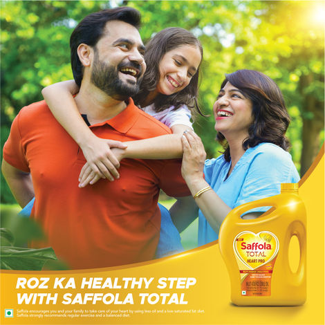 Saffola Total Refined Rice bran & Sunflower oil | Helps Manage Cholesterol | Heart Pro