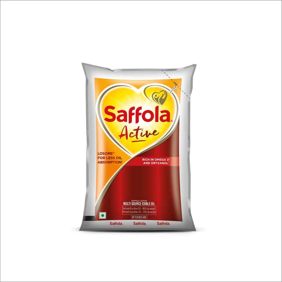 Saffola Active Rice Bran & Soyabean Oil | Rich in Omega 3 & Oryzanol