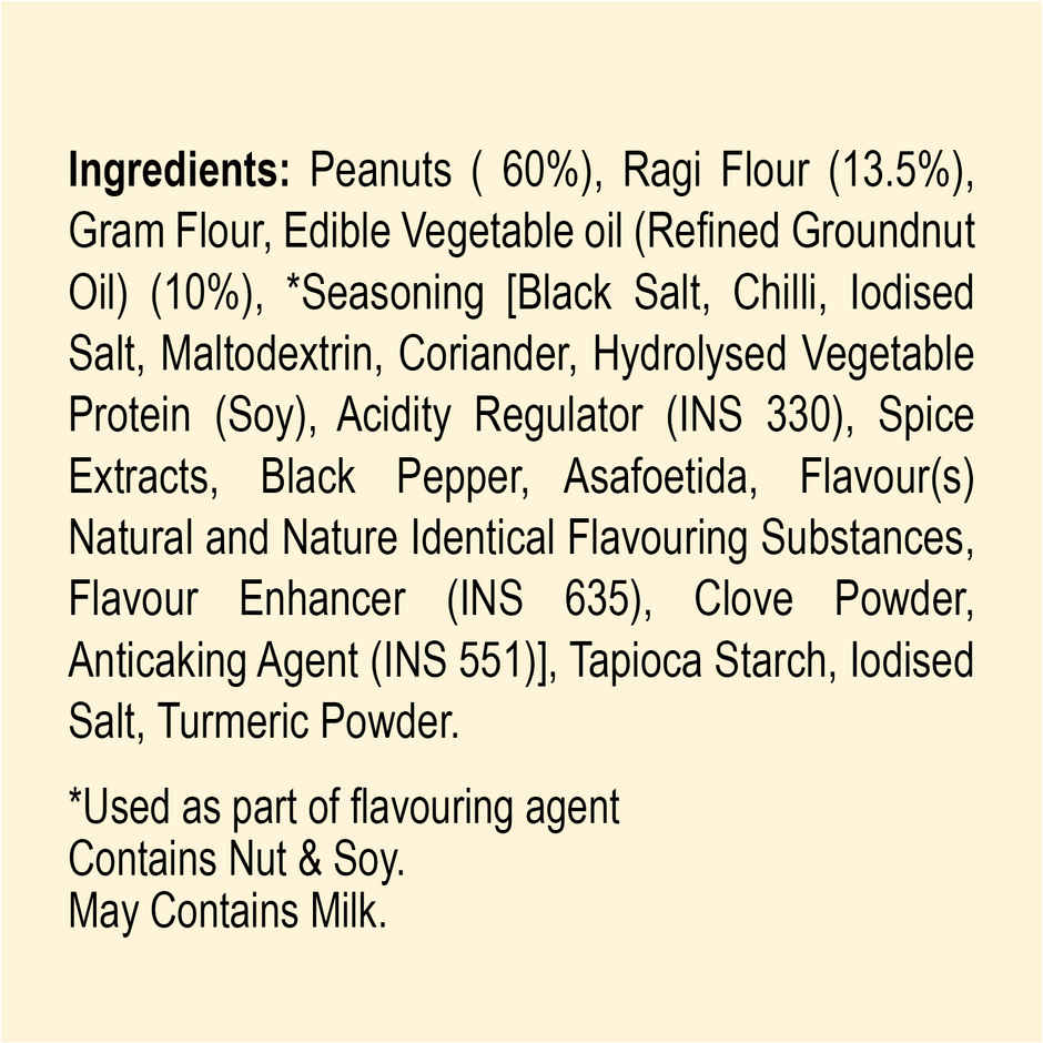 Crax Ragi Nut Cracker Peanuts Namkeen | High Protein Snacks with No Palm Oil Combo