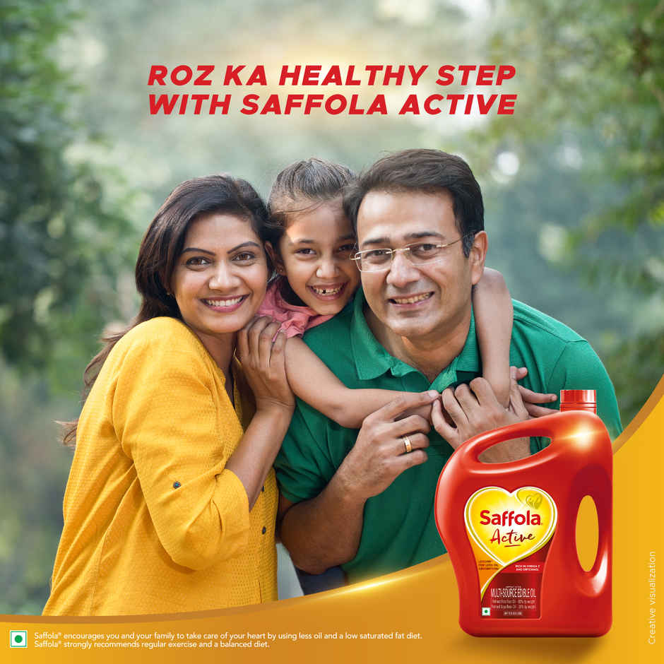 Saffola Active Rice Bran & Soyabean Oil | Rich in Omega 3 & Oryzanol Combo