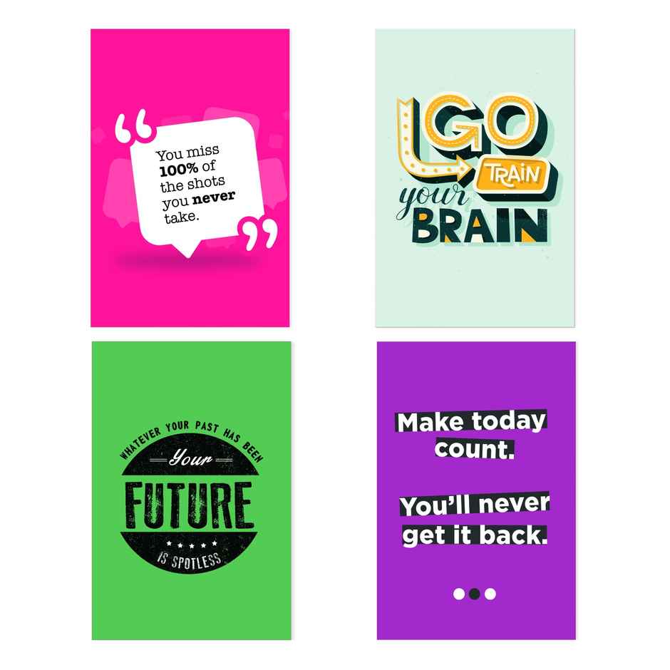 Paper Plane Design Motivational Wall Posters | Set of 10 | (12 Inch x 18 Inch) D96