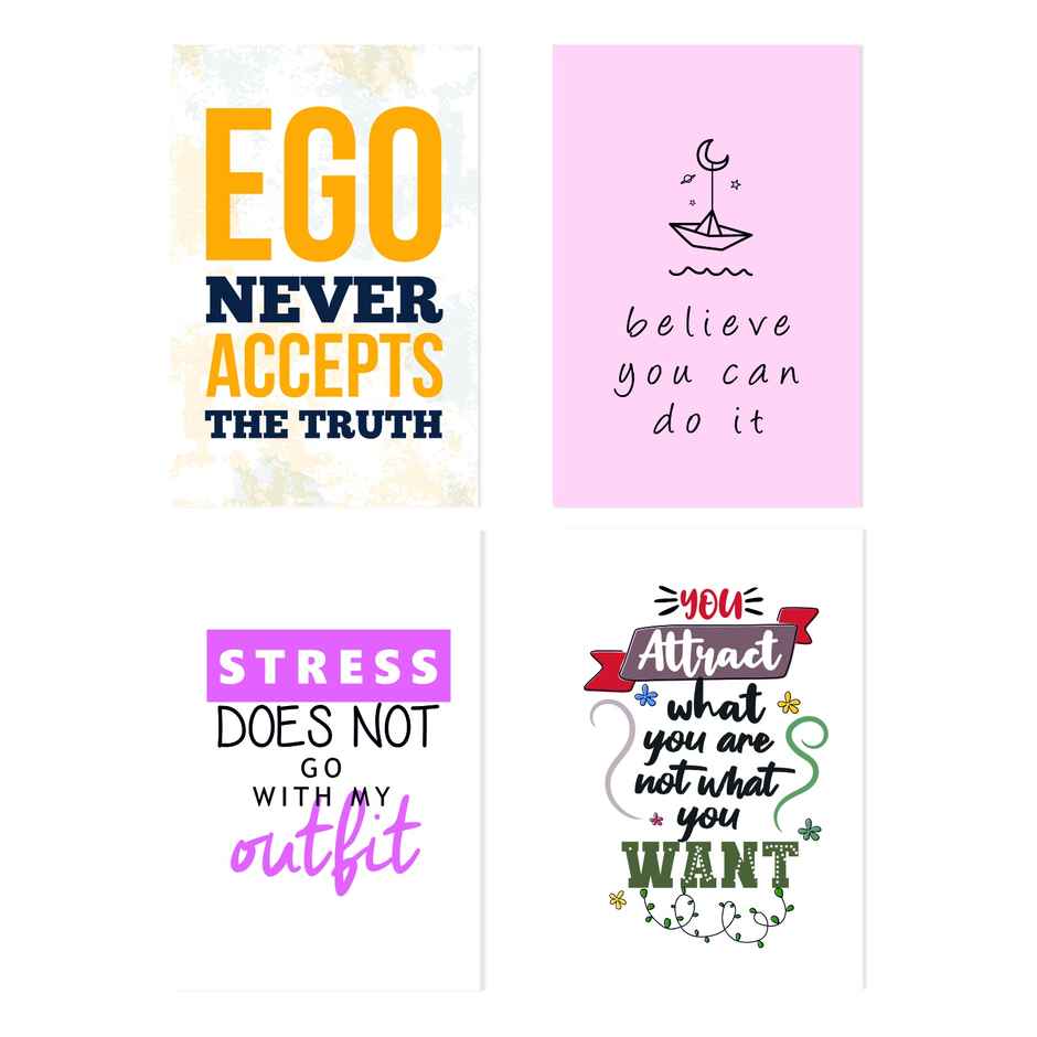 Paper Plane Design Motivational Wall Posters | Set of 10 | (12 Inch x 18 Inch) D86