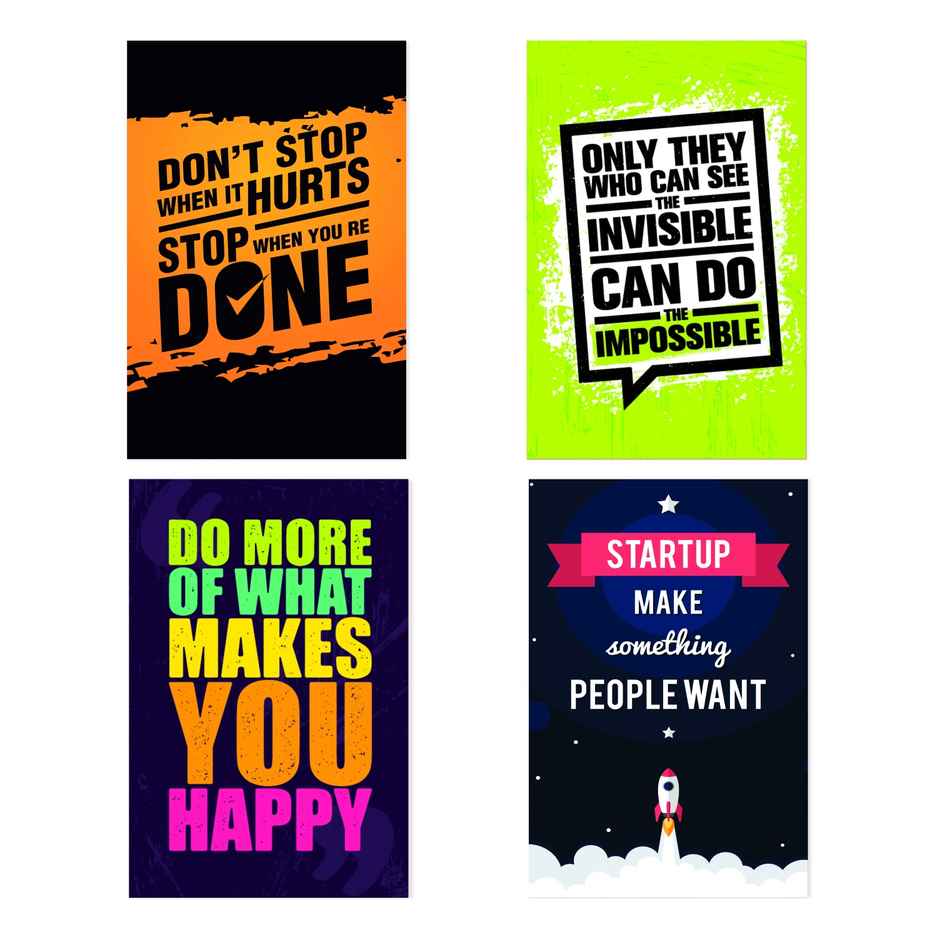Paper Plane Design Motivational Wall Posters | Set of 10 | (12 Inch x 18 Inch) D98