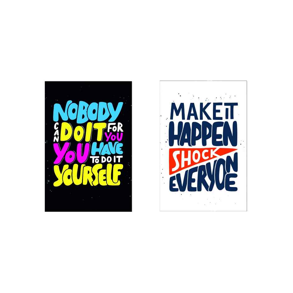 Paper Plane Design Motivational Gym/Fitness Workout Posters | Set of 10 | (12 Inch x 18 Inch) D7