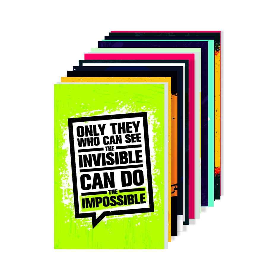 Paper Plane Design Motivational Wall Posters | Set of 10 | (12 Inch x 18 Inch) D98