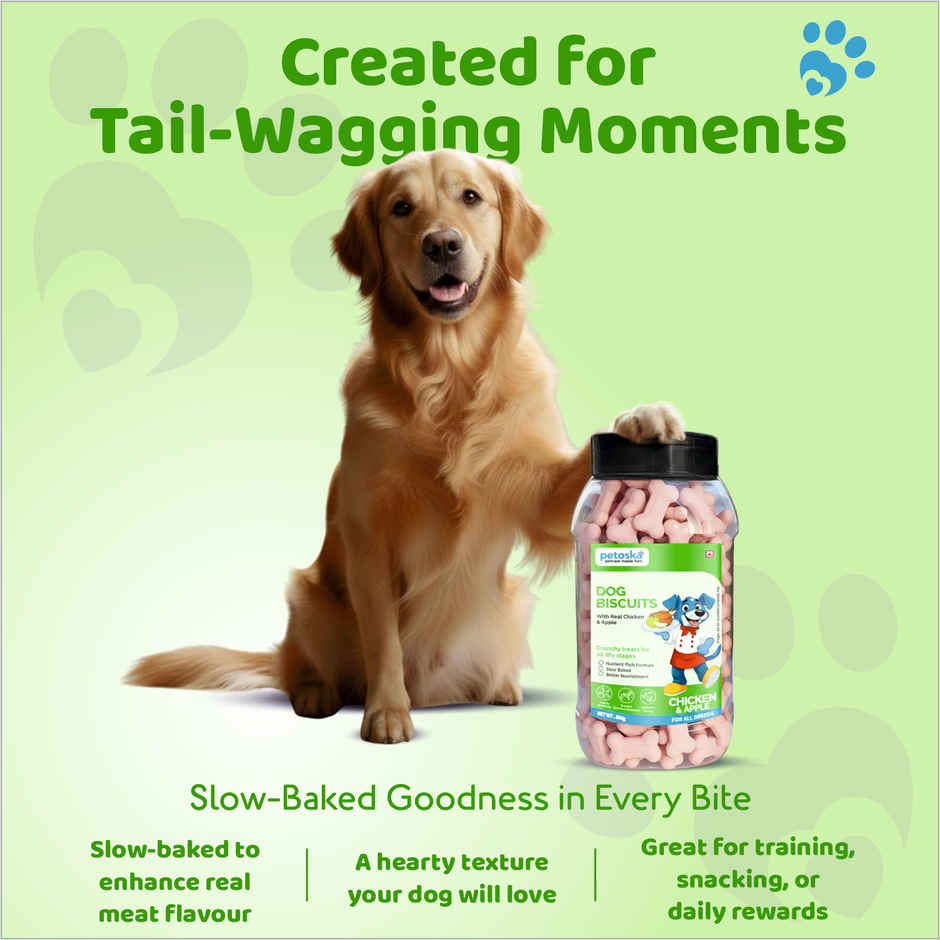 Petoska Dog Biscuits Chicken and Apple