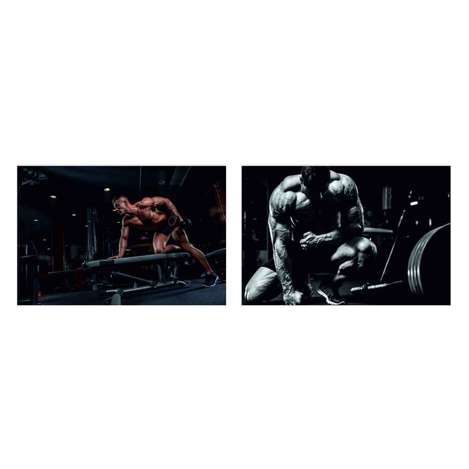 Paper Plane Design Motivational Gym/Fitness Workout Posters | Set of 10 | (12 Inch x 18 Inch) D5