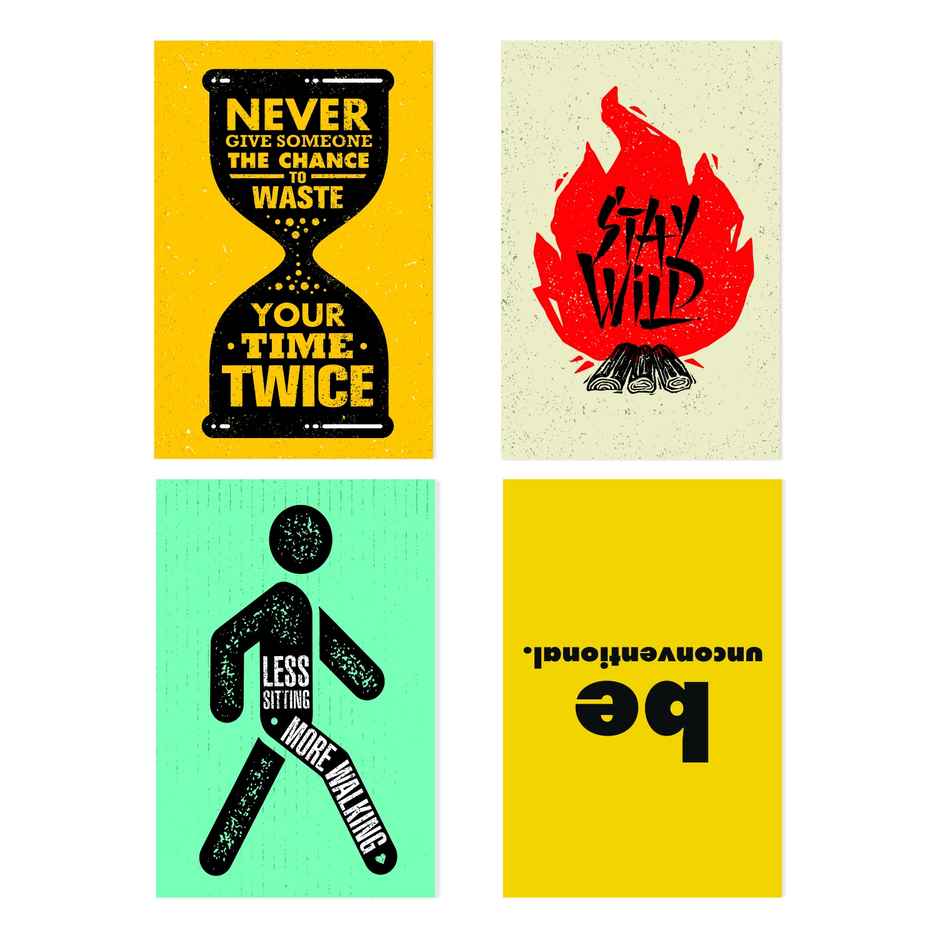 Paper Plane Design Motivational Wall Posters | Set of 10 | (12 Inch x 18 Inch) D83