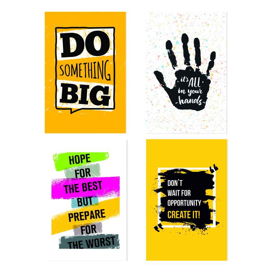 Paper Plane Design Motivational Wall Posters | Set of 10 | (12 Inch x 18 Inch) D82