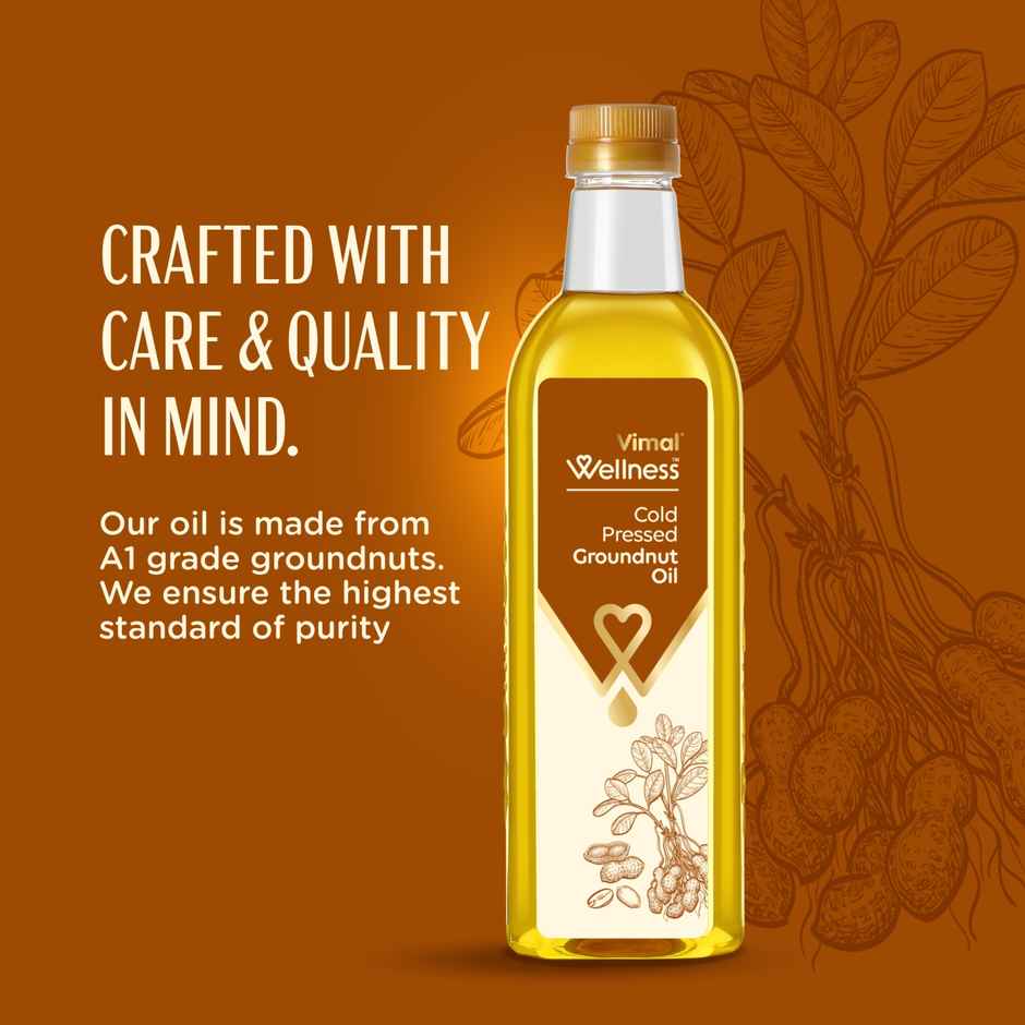 Vimal Wellness Groundnut (Peanut) Cold Pressed Oil | Healthy Cooking Oil