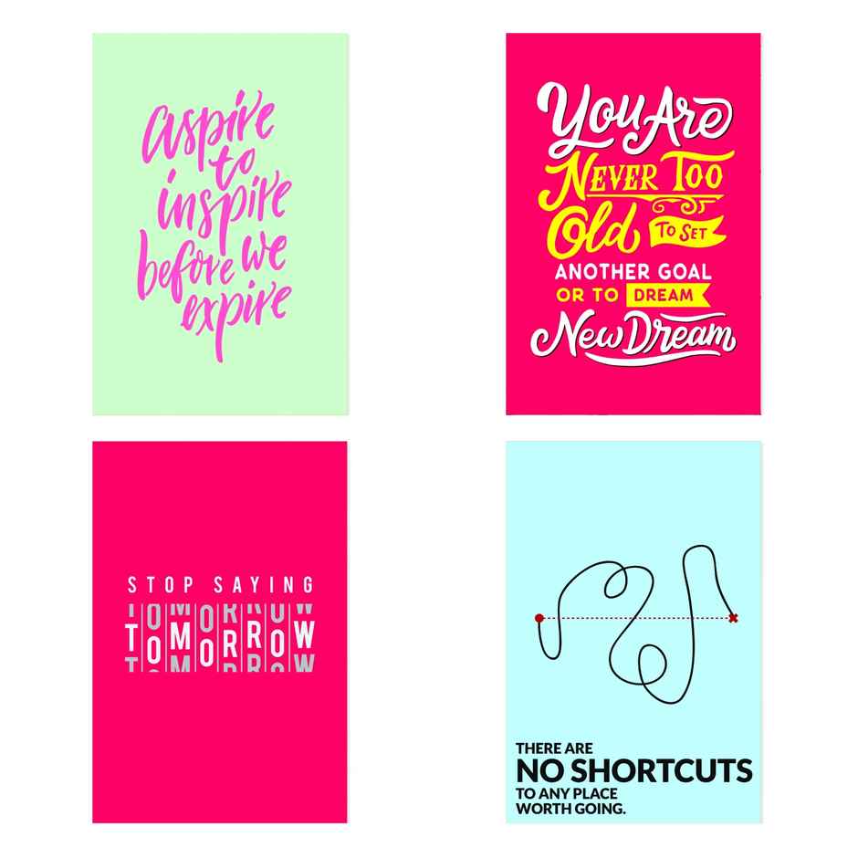 Paper Plane Design Motivational Wall Posters | Set of 10 | (12 Inch x 18 Inch) D96