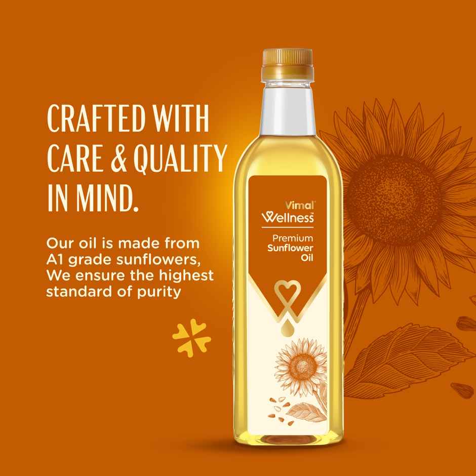 Vimal Oil Sunflower Cold Pressed Oil | Premium Cooking Oil