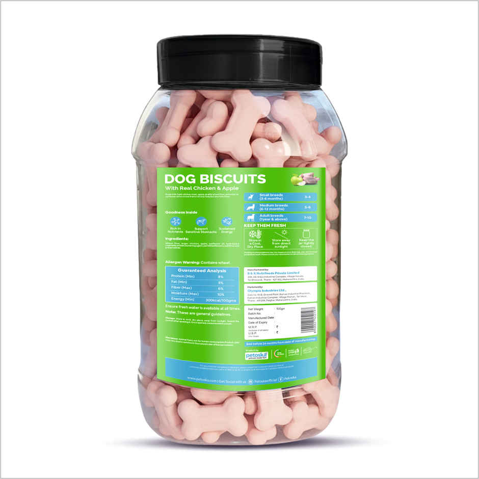 Petoska Dog Biscuits Chicken and Apple