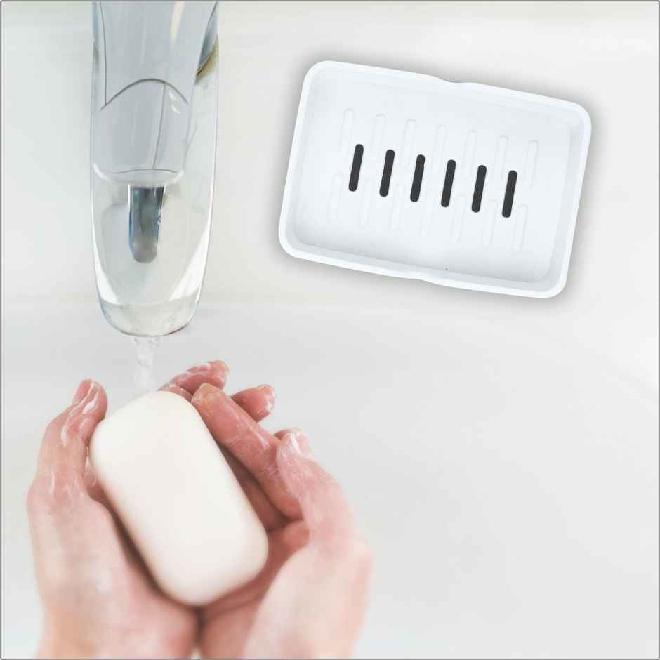 Nayasa Jumbo Plastic Soap Case for Bathroom, Grey