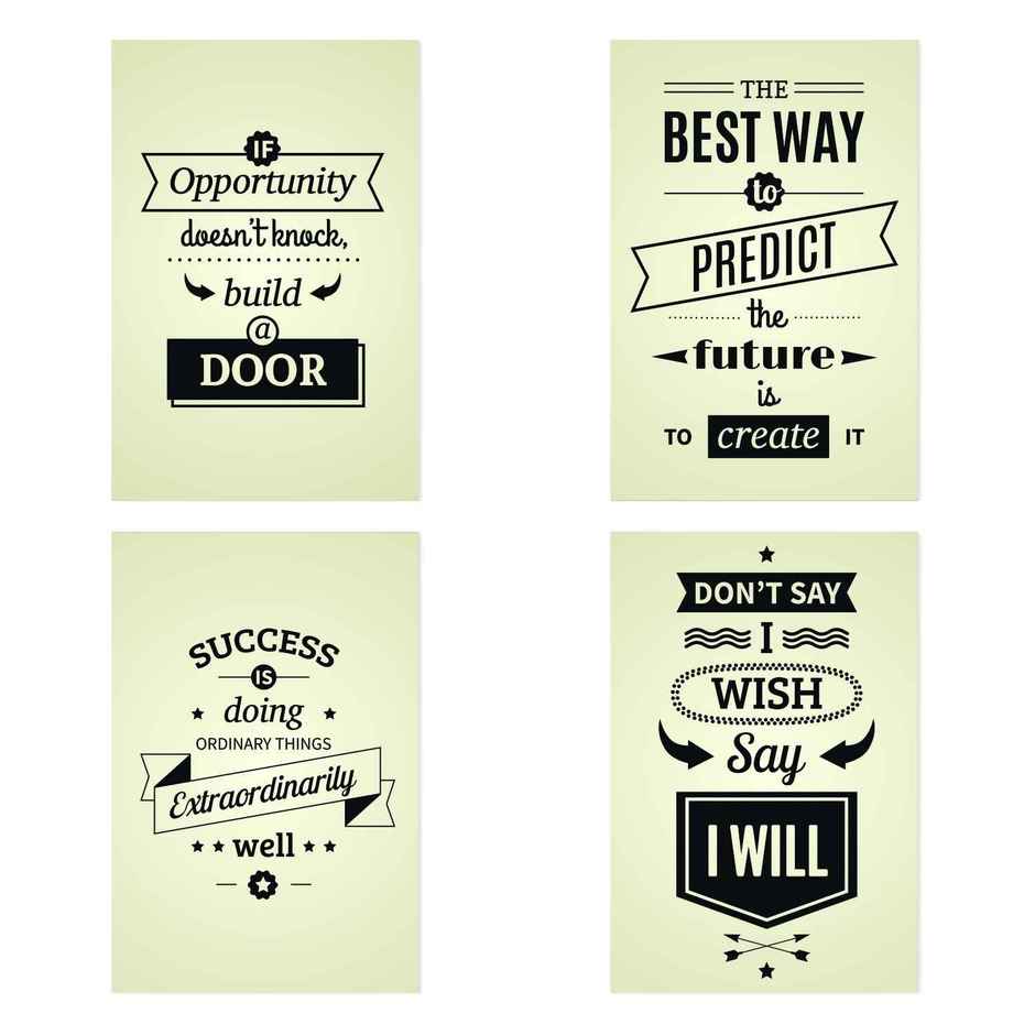 Paper Plane Design Motivational Wall Posters | Set of 10 | (12 Inch x 18 Inch) D94