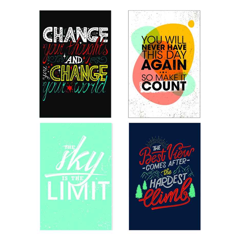 Paper Plane Design Motivational Wall Posters | Set of 10 | (12 Inch x 18 Inch) D85