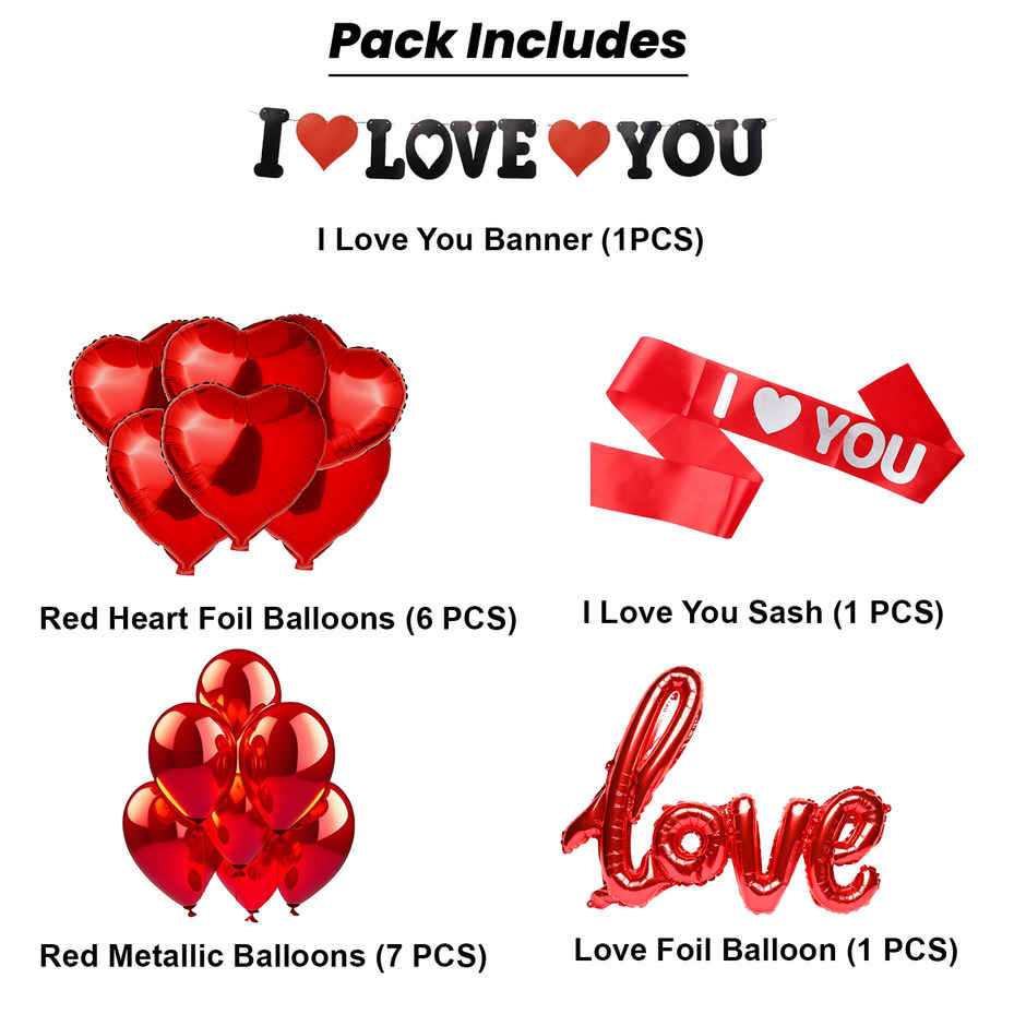 Oye Happy I Love You Decoration Kit