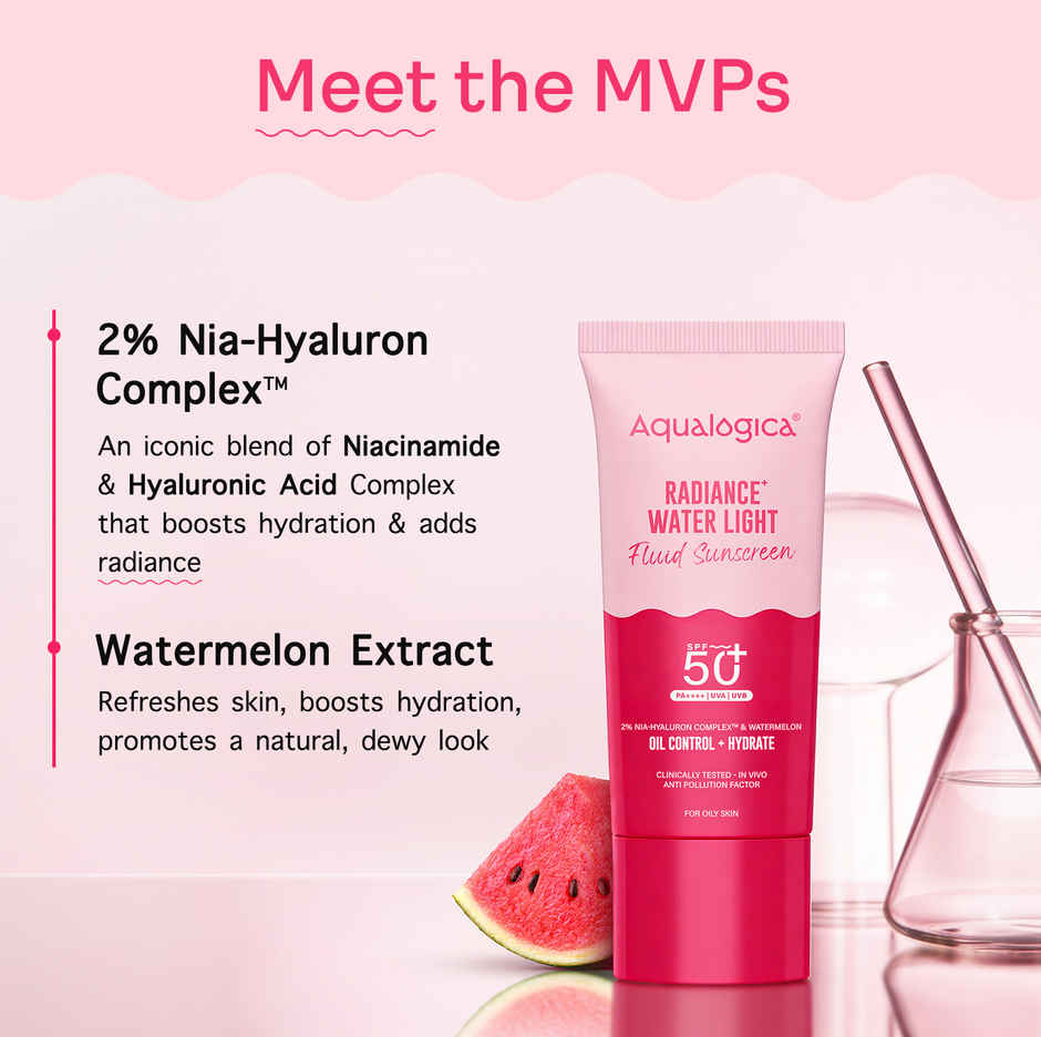 Aqualogica Radiance+ Water Light Fluid Sunscreen