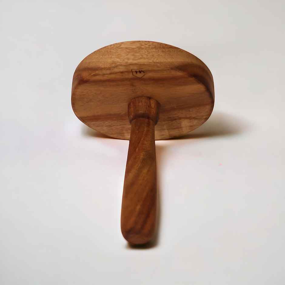 Vesta Homes Wooden Potato | Pav Bhaji Masher & Roti Presser - Multipurpose Kitchen Tool for Mashing