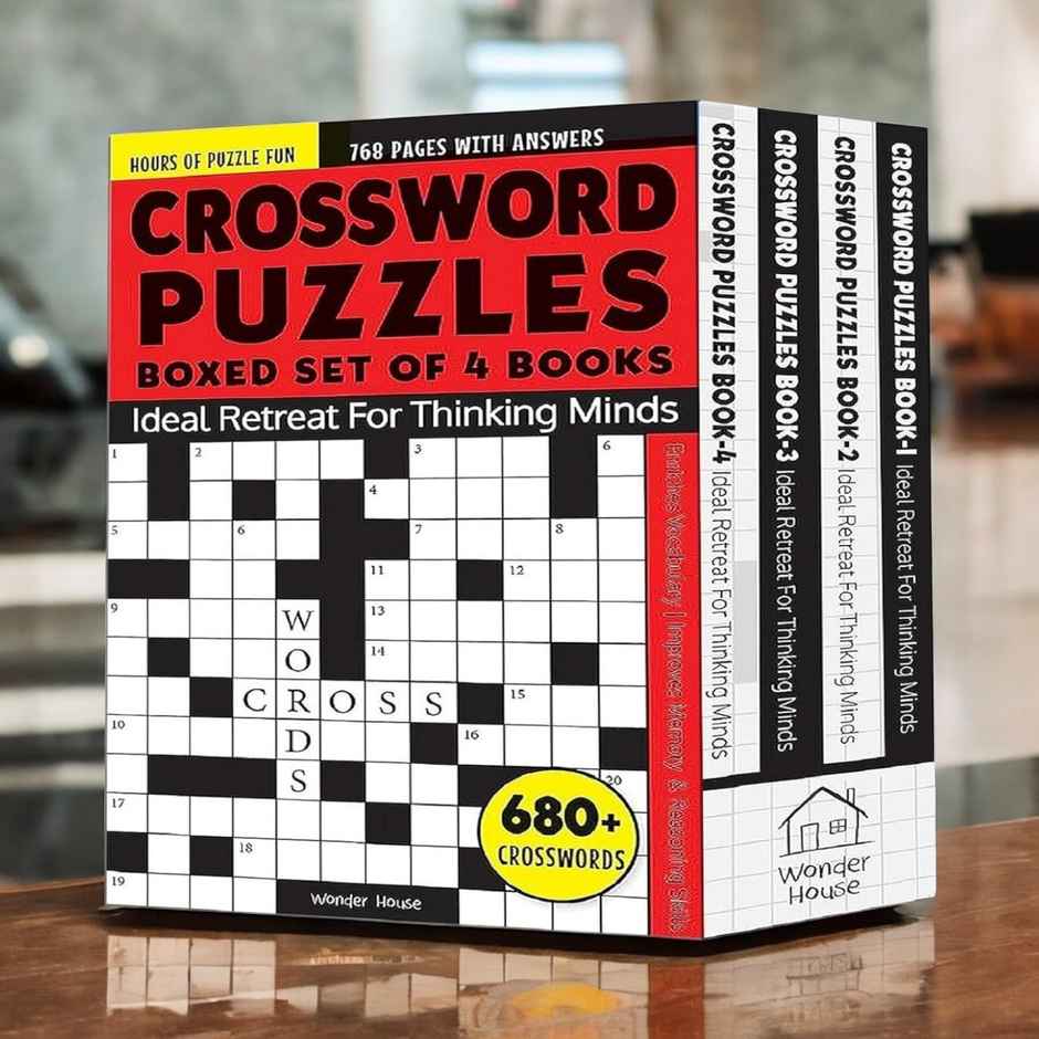 Crossword Puzzles Boxed Set [4 Books] - 680+ Engaging Crossword Puzzles
