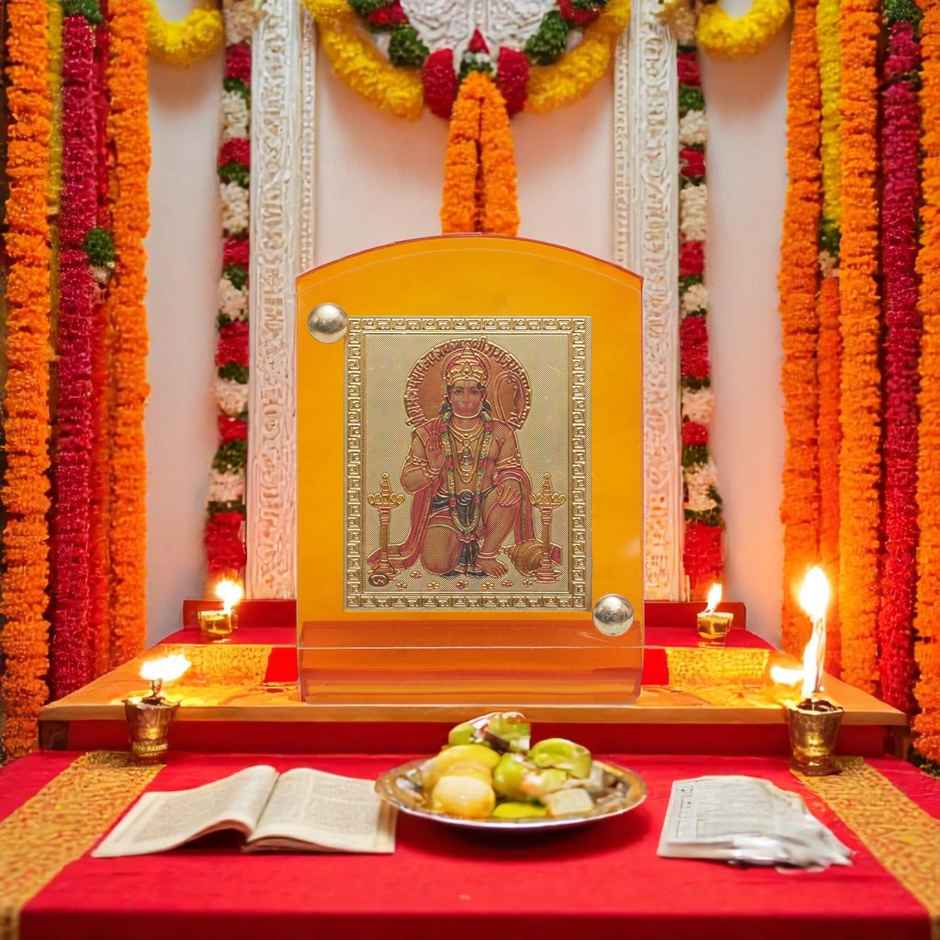 Divine Vibes Hanuman Ji Photo Frame for Car Dashboard