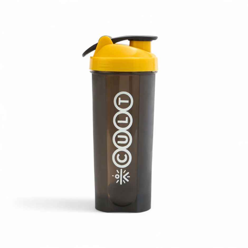 Cult Gym Shaker Bottle 700 ml | Black & Yellow