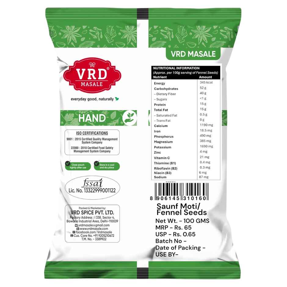 VRD Masale Moti Saunf Fennel Seeds