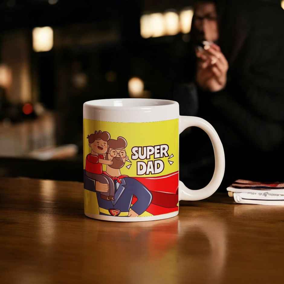 Mad Over Print Super Dad Mug
