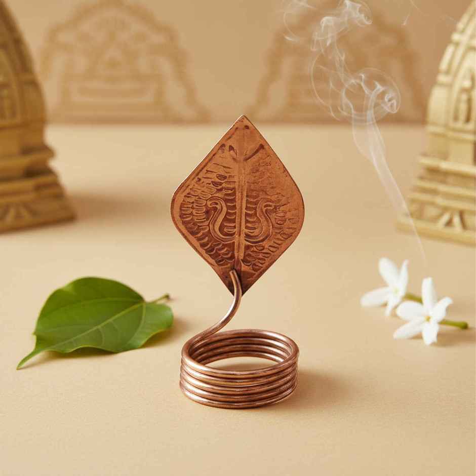 Copper Snake - 3 inch | Solid & Well-Defined for Home or Temple | Svasti