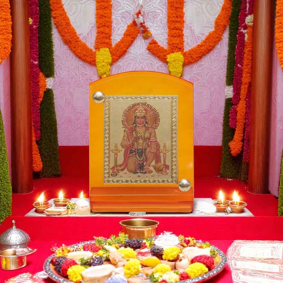 Divine Vibes Hanuman Ji Photo Frame for Car Dashboard