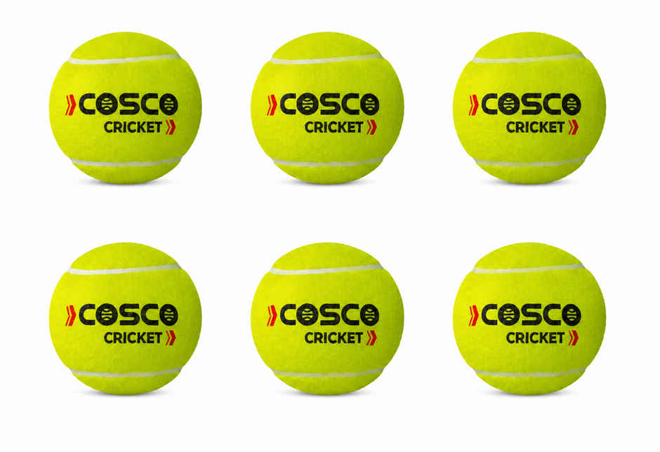 Cosco Cricket Light weight Tennis Balls, pack of 6