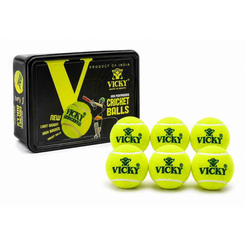 Vicky Lightweight Rubber Cricket Ball | Yellow