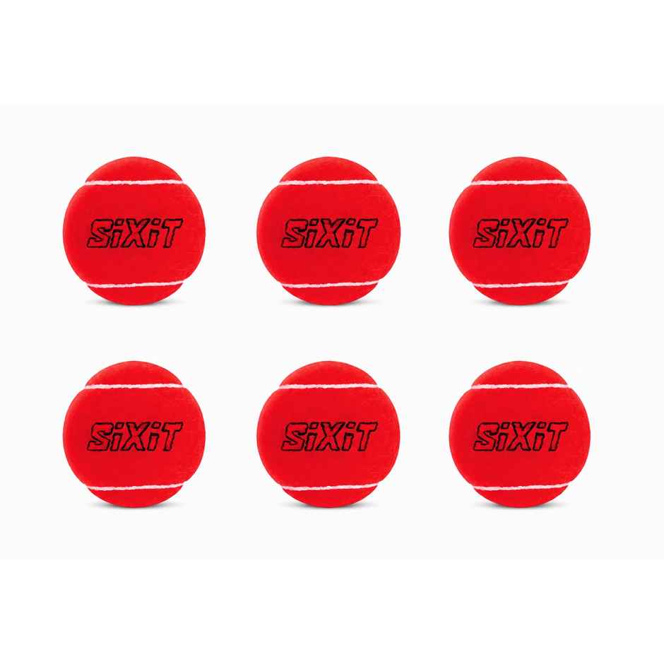 Sixit Heavy Cricket Tennis Ball | Red
