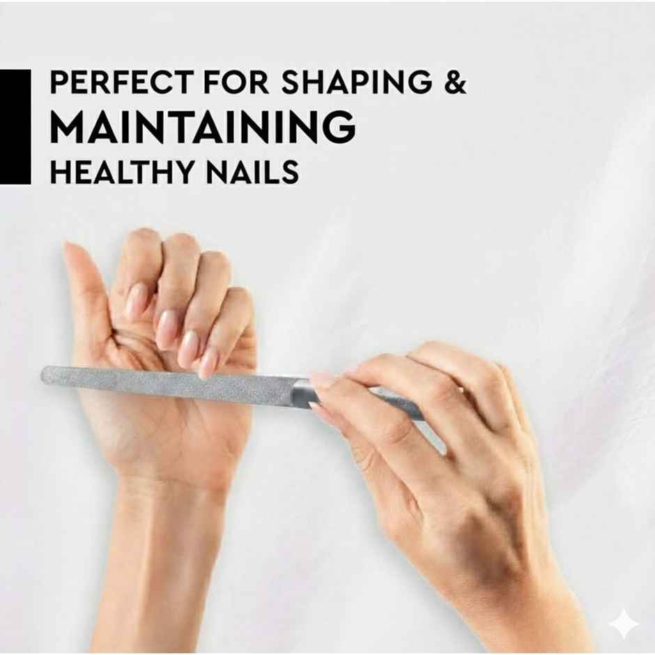 Midazzle Large Stainless Steel Nail Filer | Silver | MINF3801