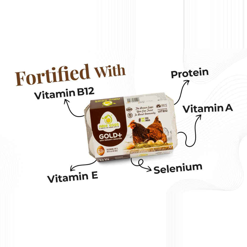 Abhi Eggs Gold + Brown Eggs With Immunity Boosters
