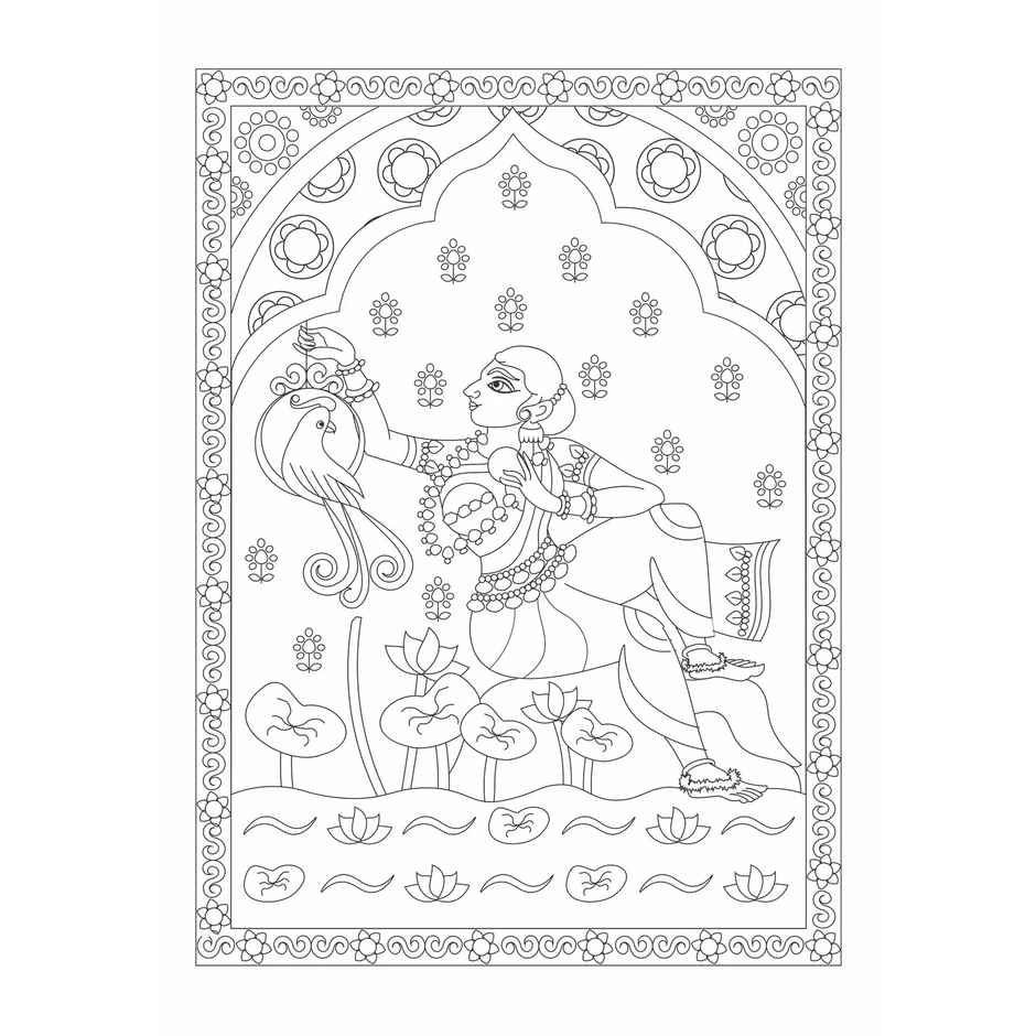 Itsy Bitsy Colouring Book Art of India Spot Glossy Finsh 1book Lb