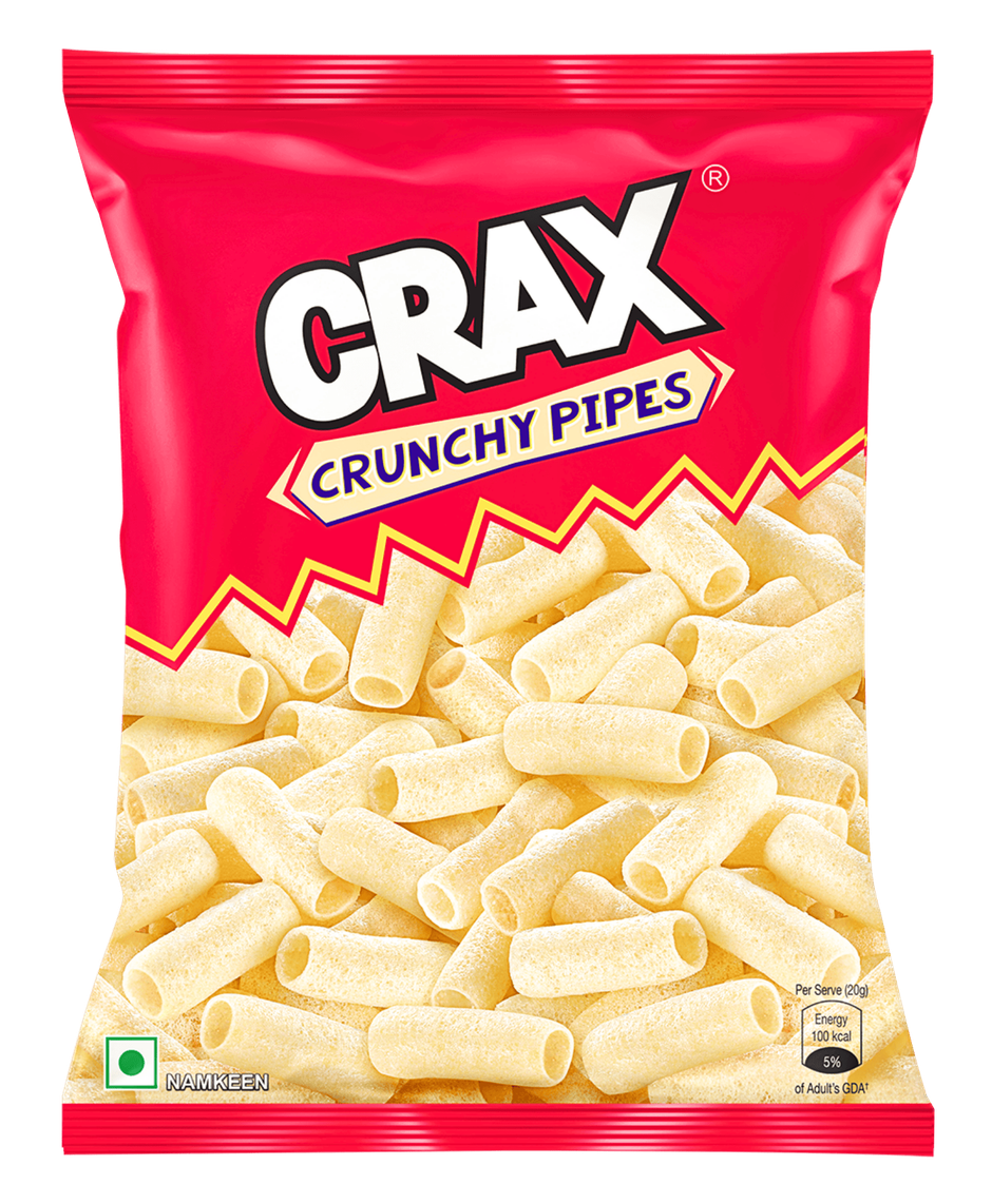 Crax Crunchy Pipes Salted Puff Snacks