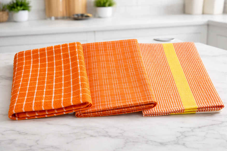 HD Creations Kitchen Towel Set | Orange - 40 x 60 cm