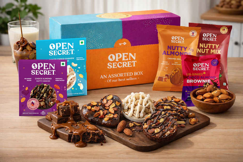 Open Secret Brownie, Flavoured Dry Fruits and Nutty Cookies Gift Pack |  Zero Maida, High Protein, Healthy Snack