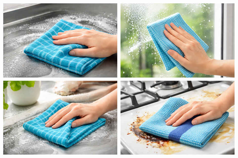HD Creations Kitchen Towel | Blue - 40 x 60 cm Combo