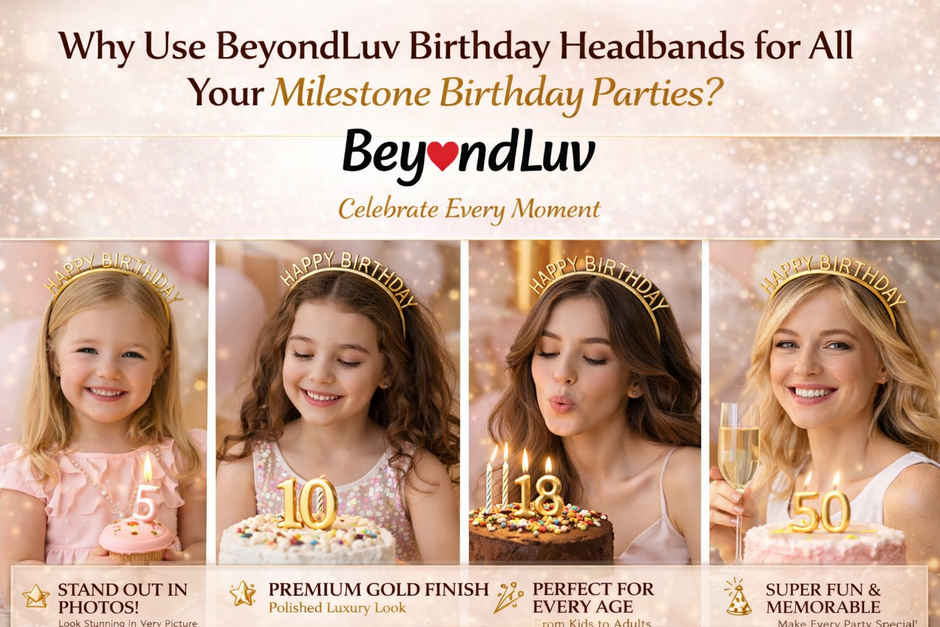 Golden Birthday Girl Tiara with Happy Birthday Theme Party Accessories | BeyondLuv
