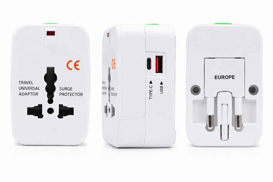 Jags Universal Type C Travel Adpter | With 1 Usb Support
