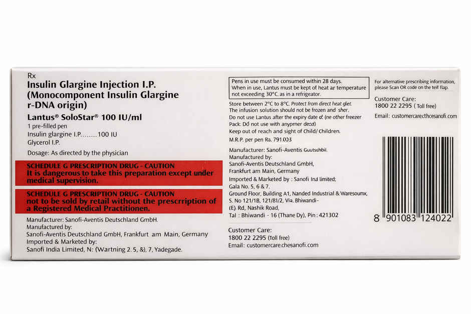 Lantus Solostar 100IU/mL Injection