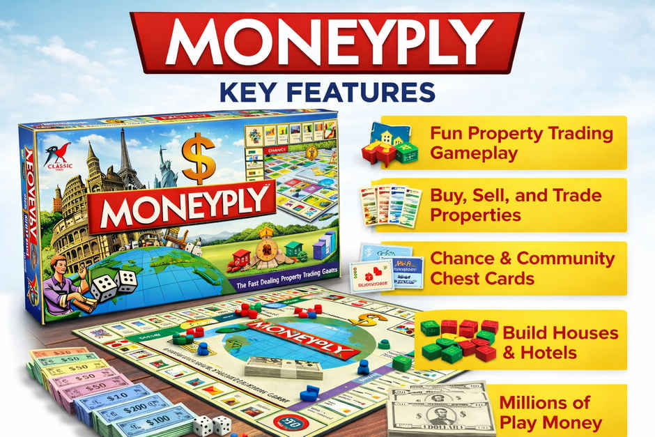 Fablue Moneyply Property Trading Board Strategy Game