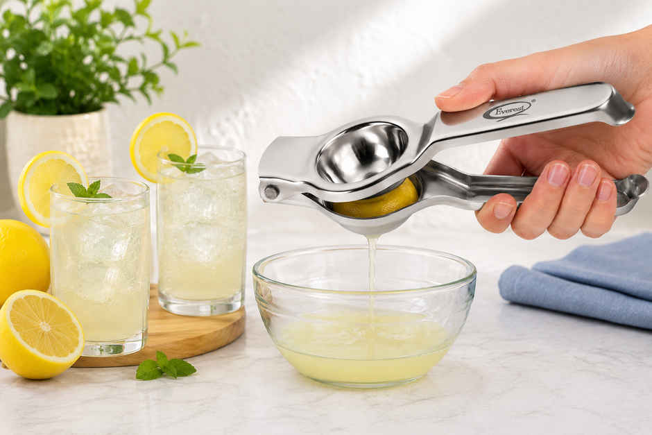 Everest Stainless Steel Lemon Squeezer with Opener