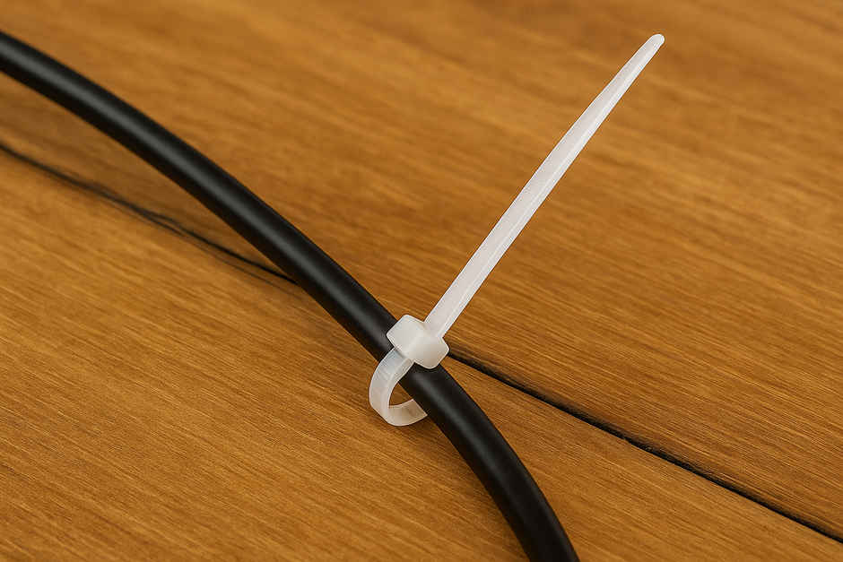 Soham Housewares Cab Lok Strong Nylon Cable Wire | White - 150 x 3.6 mm