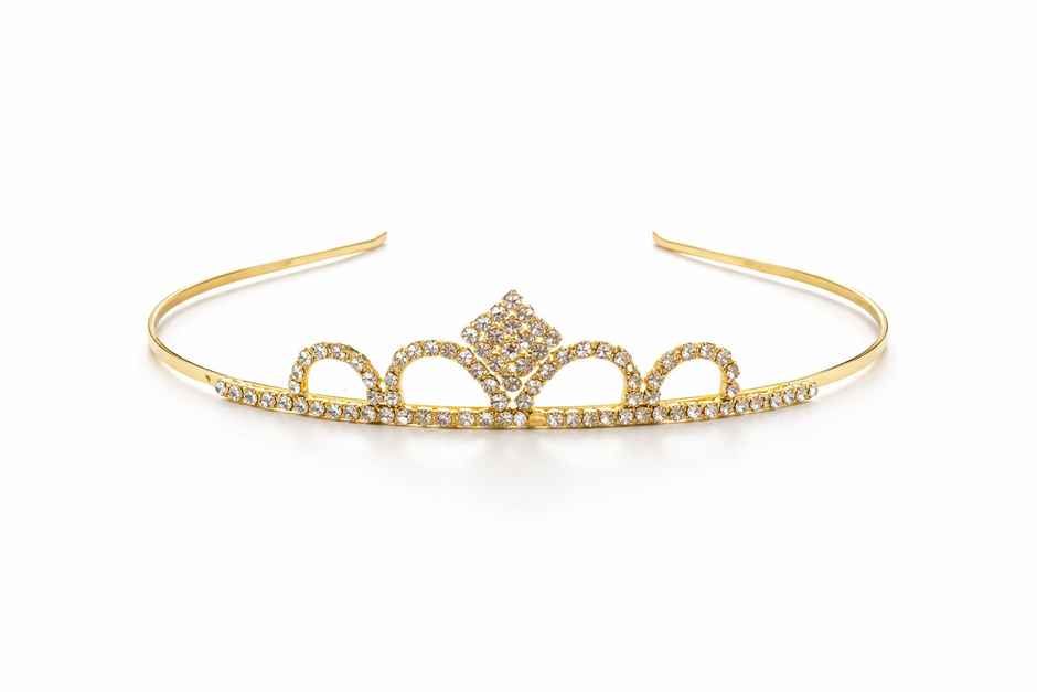 The Opal Factory Hair Accessories | Tiara Hair Band for Girl's - Gold